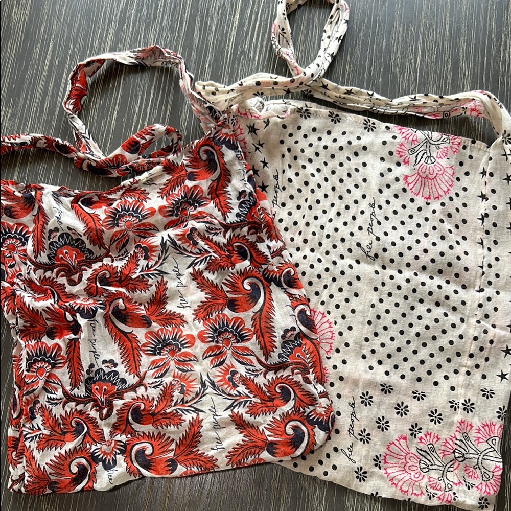 Free People Black and Orange Totes Vibrant and Subdued Designs